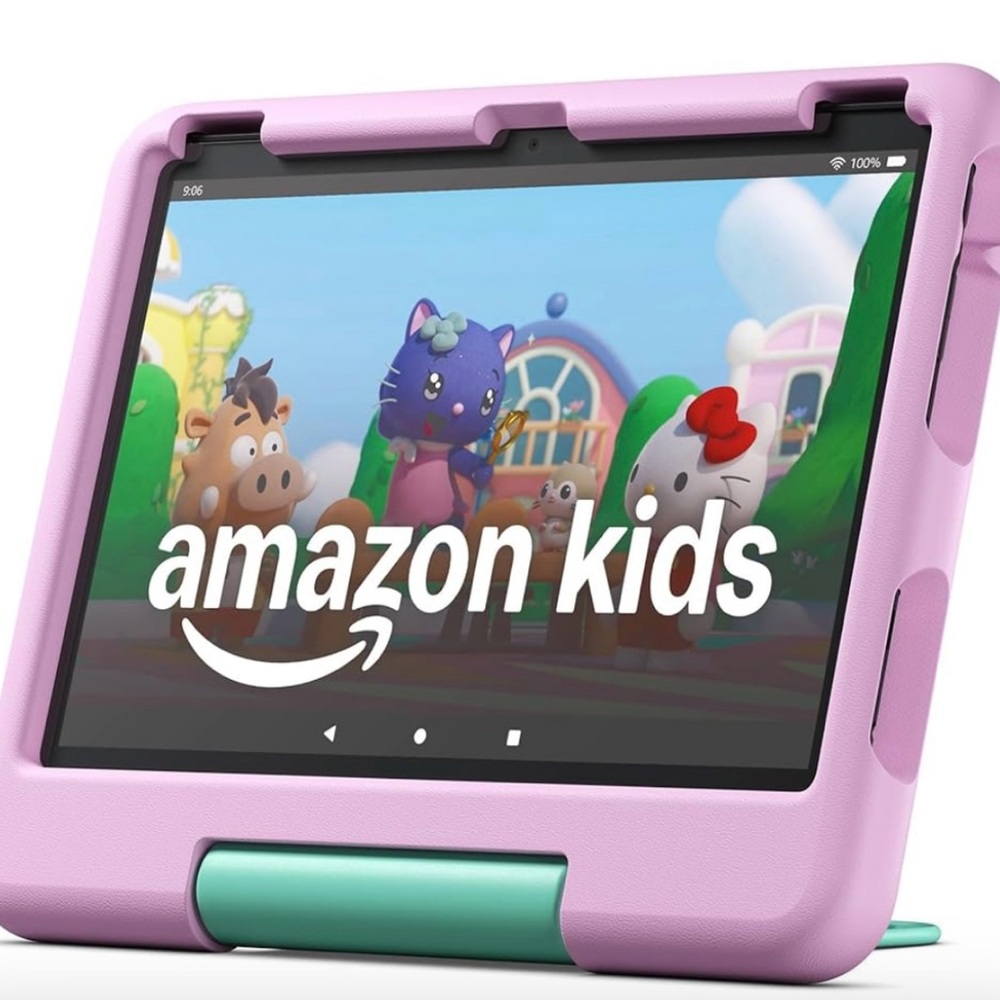 Amazon Pink Kids Tablet with Large Screen and Protective Case